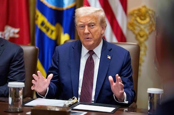 Donald Trump reacted from his
