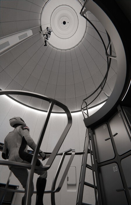 Render of the interior of Starship HLS