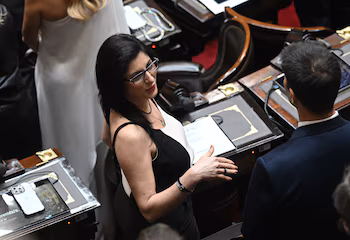 Deputy Juliana Santillán in the session