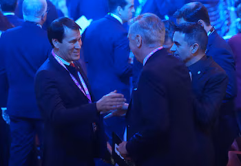 Ancelotti at the ceremony