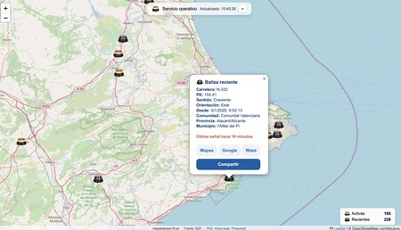 Unofficial beacon map screenshot