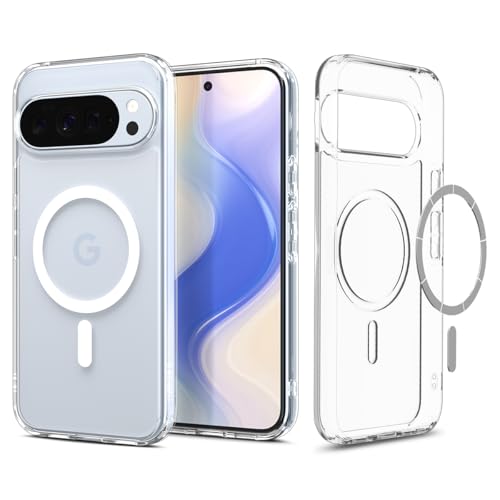 Spigen Ultra Hybrid MagFit Case for Google Pixel 10/10 Pro Compatible with Pixelsnap and MagSafe - Clear White