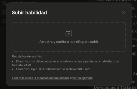 Upload skill