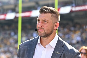 Tim Tebow chose celibacy until marriage (Maria Lysaker-Imagn Images)