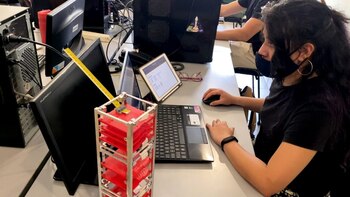 Alfaro leads the development of the ATENEA CubeSat, an essential part of the Artemis II mission. (Photo Source: Ministry of Foreign Affairs of El Salvador)