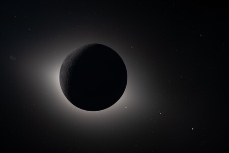 The Moon completely eclipsing the Sun