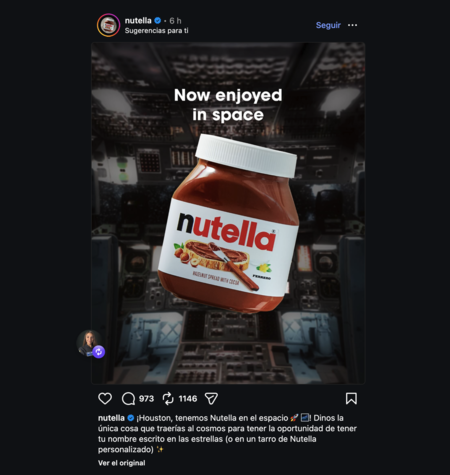 Nutella Instagram Reaction