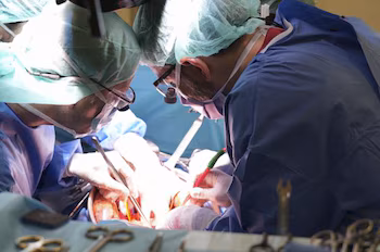 The medical team has managed to keep the blood circulating during the operation thanks to the double bypass (Bellvitge Hospital)