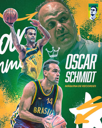 The Brazilian Basketball Confederation paid tribute to Oscar Schmidt (@basquetbrasil)