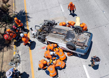 Collisions remain the most frequent type of accident on Salvadoran roads, especially during weekends. (Photo courtesy Onasevi)