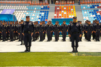 The match between FAS and Águila will have all the necessary measures to ensure order and protection of the public before, during, and after the match, authorities said. (Courtesy: PNC of El Salvador)