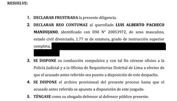 PJ orders the capture of Luis Pacheco Mandujano.