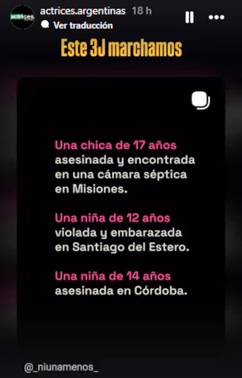 Instagram Story by @actrices.argentinas