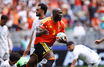 Lukaku celebrates the goal awarded to Belgium | REUTERS/Agustin Marcarian
