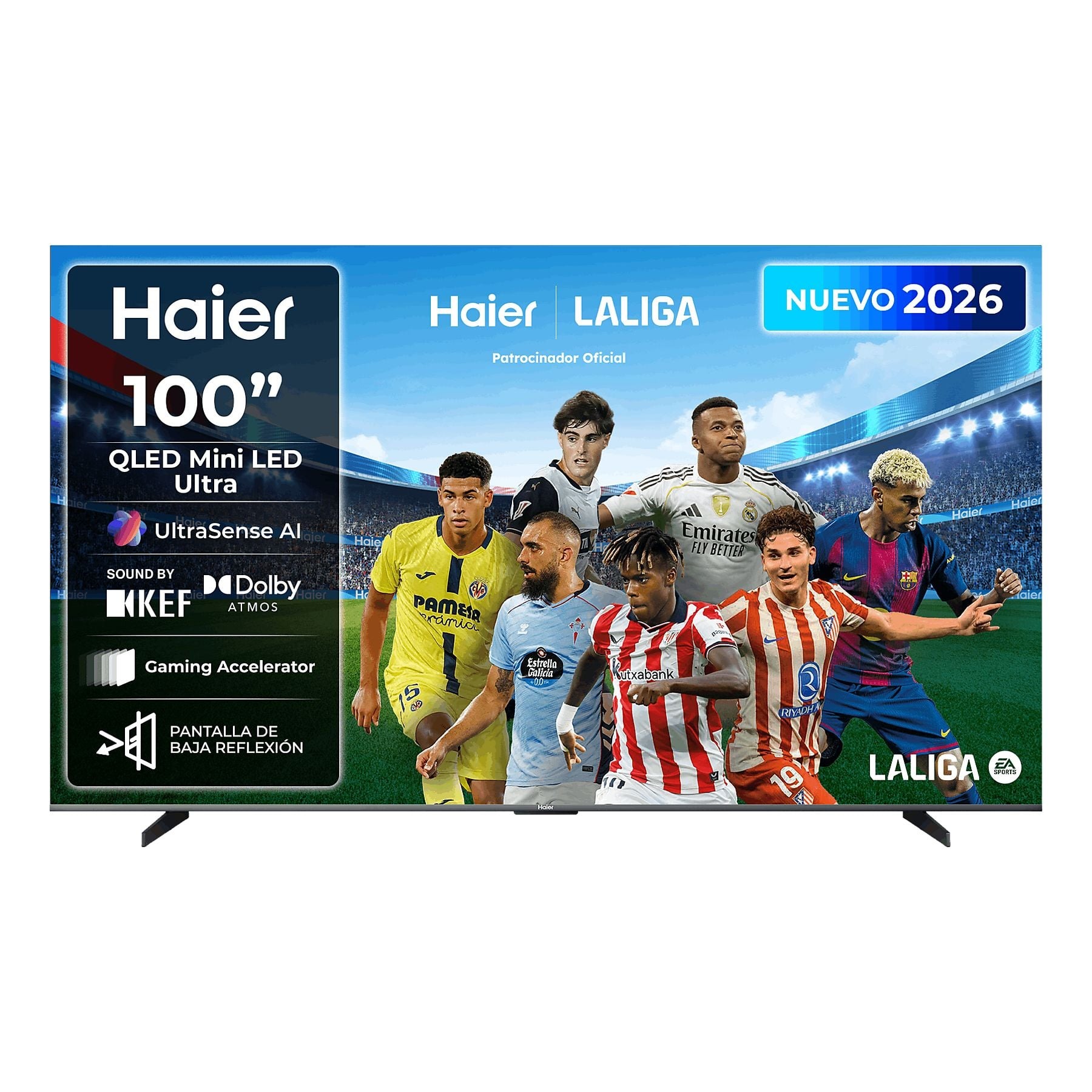 Mini-LED TV 100" - Haier S90 Series H100S90FUX, 4K, Google TV, Dolby Atmos, KEF Sound, Gaming 144Hz, Black