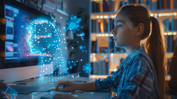Young teenager uses computer with AI to do homework - (Illustrative Image Infobae)
