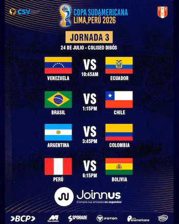 Peru vs Bolivia LIVE TODAY: Match Updates for Date 3 of the 2026 South American Volleyball Cup on Teknomers