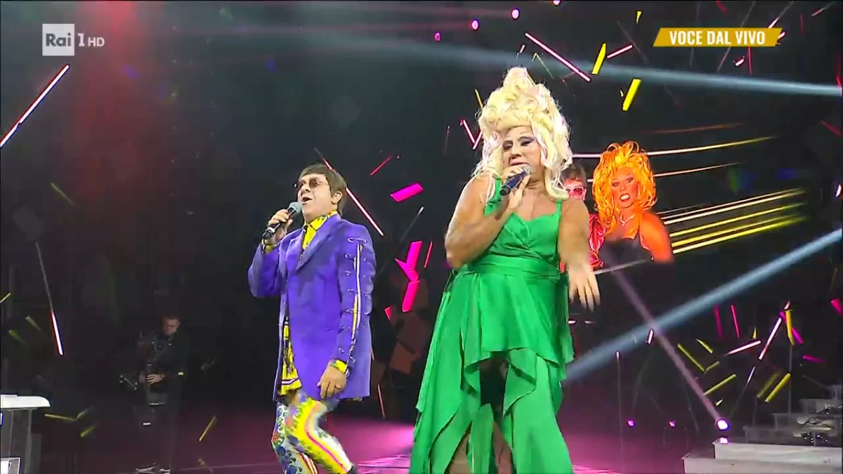 En “Tale e Quale Show” Cirilli y Paolantoni asumen el papel de Elton John y RuPaul