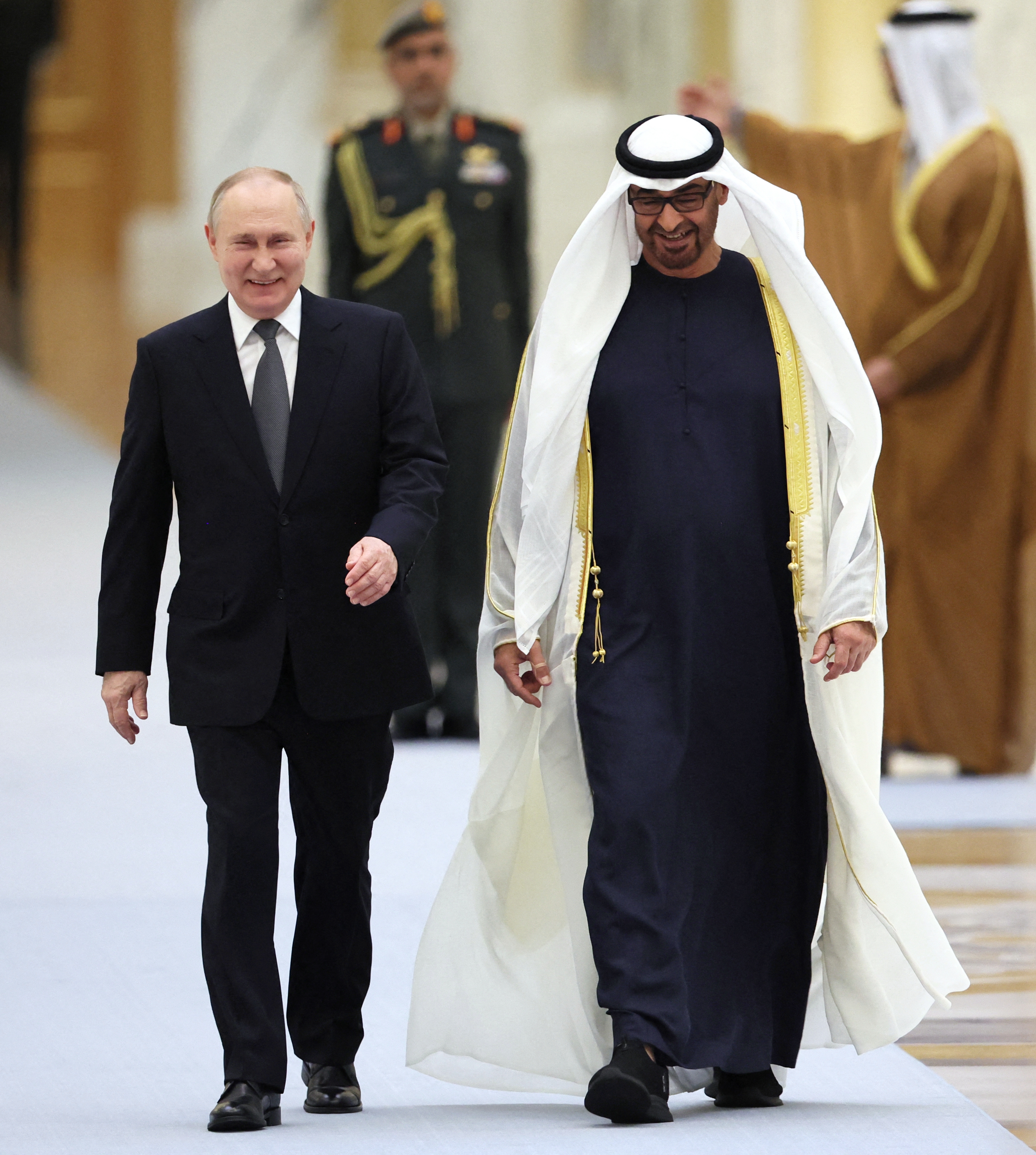 Putin se reunió con el presidente de Abu Dabi, el jeque Mohammed Bin Zayed Al Nahyan