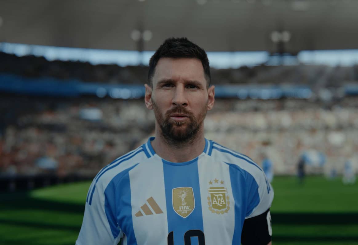Messi en la campaña de la marca Adidas.