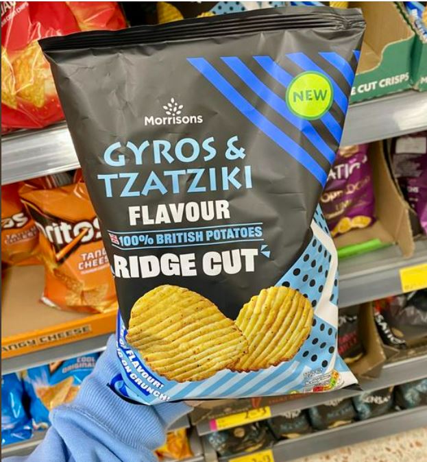 El gigante de los supermercados vende actualmente patatas fritas Gyros & Tzatziki Flavor Ridge Cut.