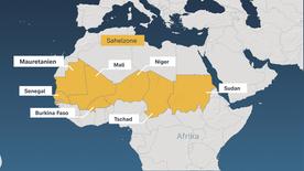 Mapa, región del Sahel