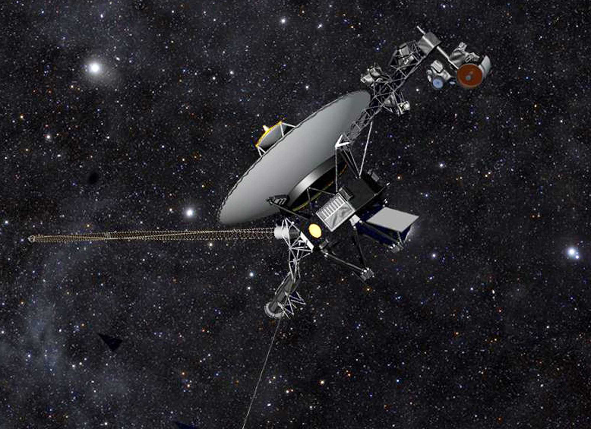 La Voyager 1 se encuentra actualmente explorando el espacio profundo.  En septiembre se cumplirán 47 años de su lanzamiento