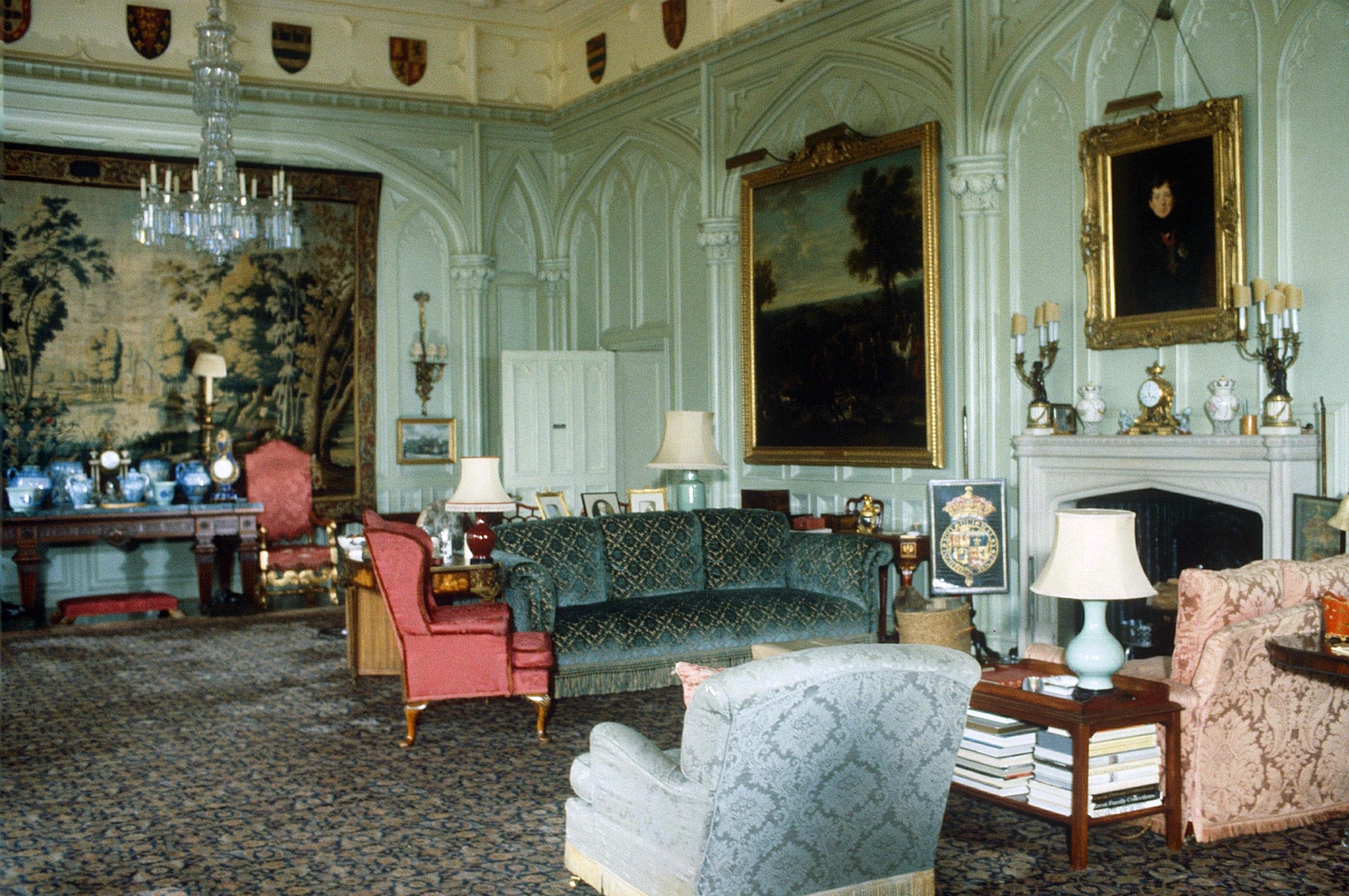 El gran salón del Royal Lodge, visto en 1981