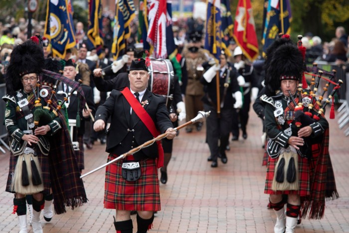 El desfile del Día del Armisticio en Bedworth 