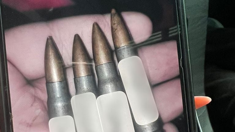 La foto de las balas que recibieron los niños (los nombres han sido eliminados por razones de privacidad).