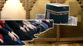 Musulmanes rezando, La Meca y Mezquita