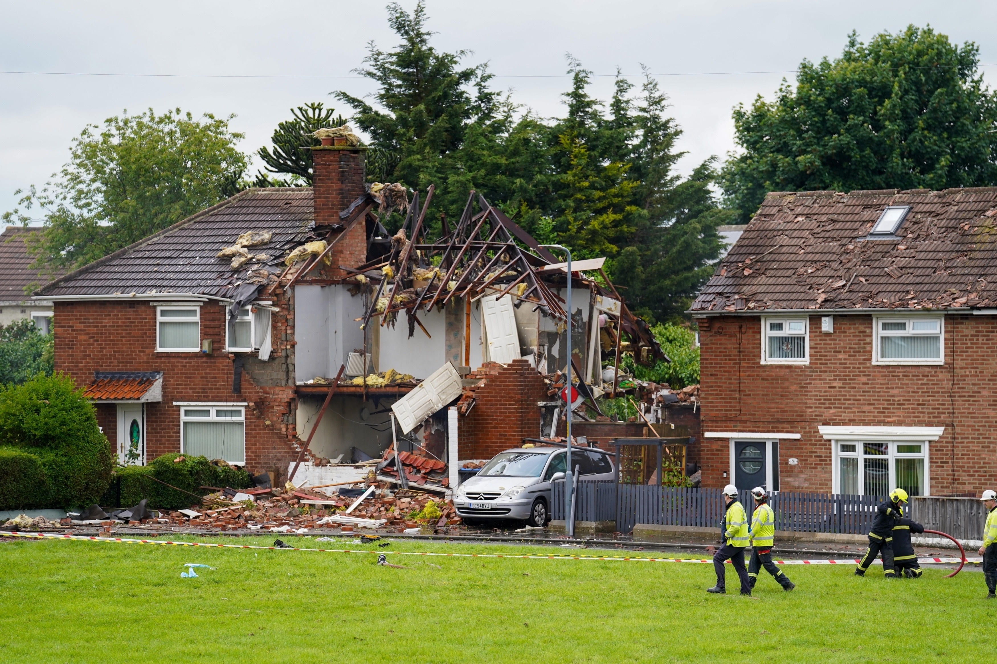 La casa de Middlesbrough quedó completamente destruida