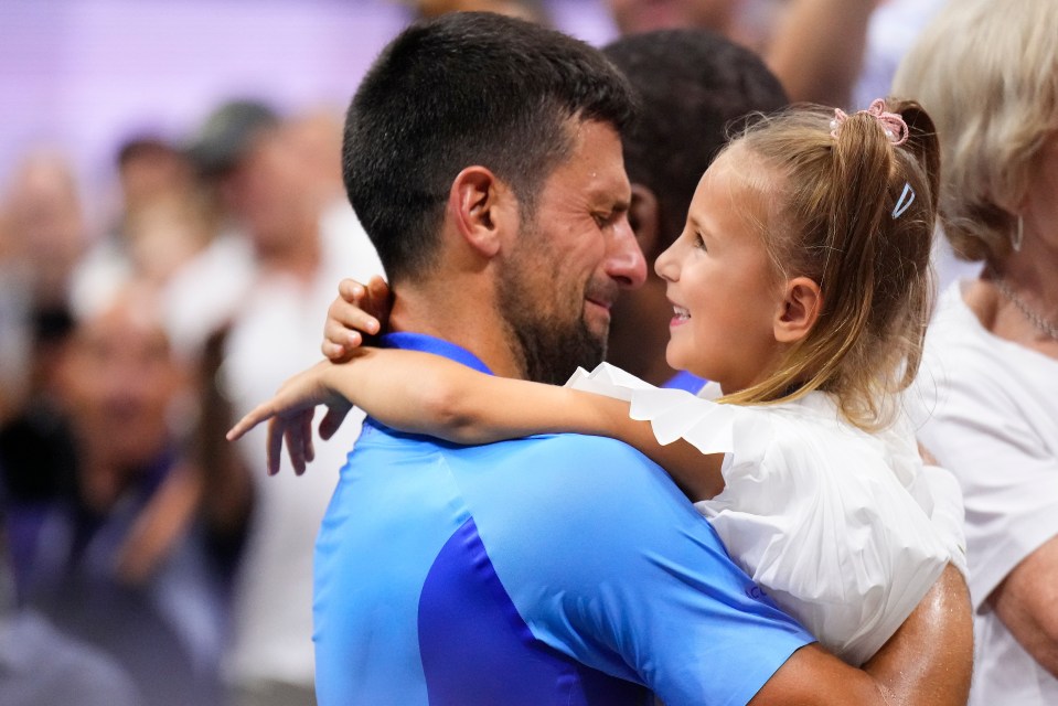Djokovic celebra con su hija Tara