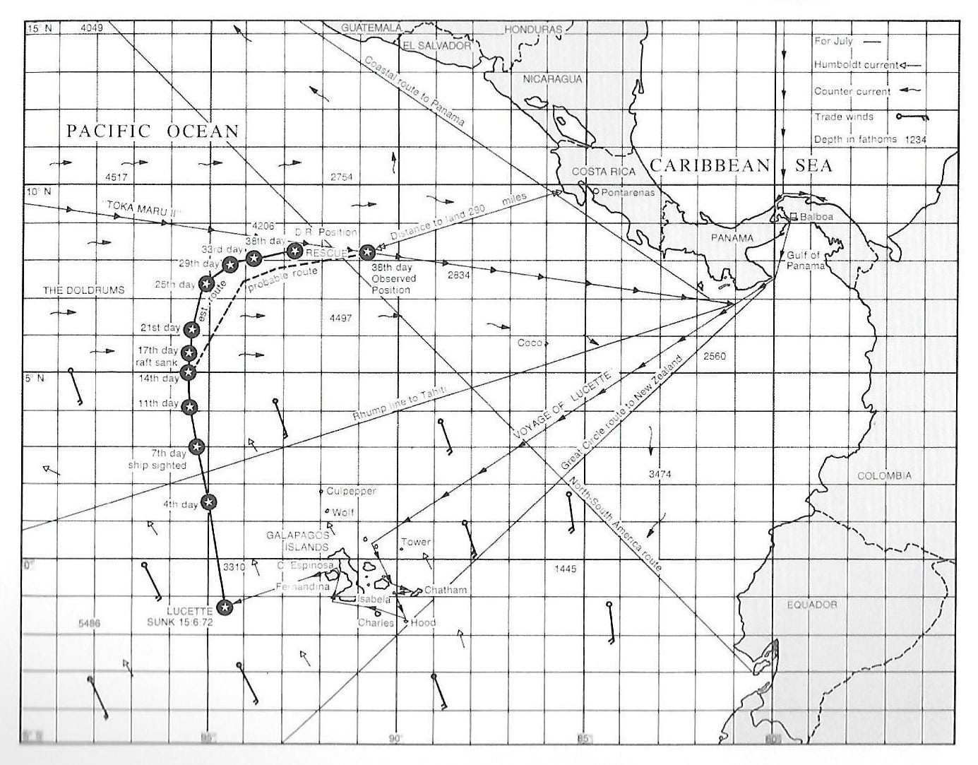 Un mapa del lugar aproximado donde naufragaron