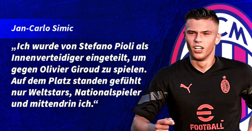 Jan-Carlo Simic en una entrevista con TM sobre su ascenso al AC Milan