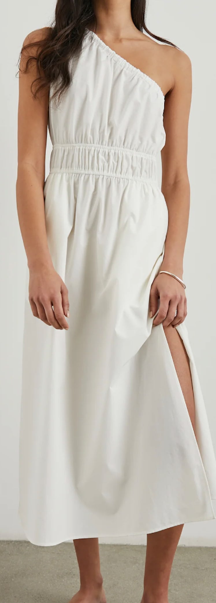 vestido de lino blanco