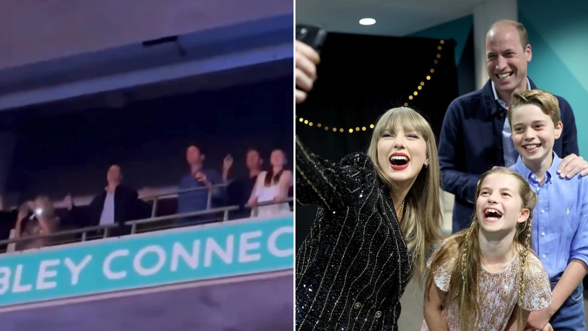 El príncipe William lleva a sus hijos al concierto de Taylor Swift.  Pero él es el más salvaje.