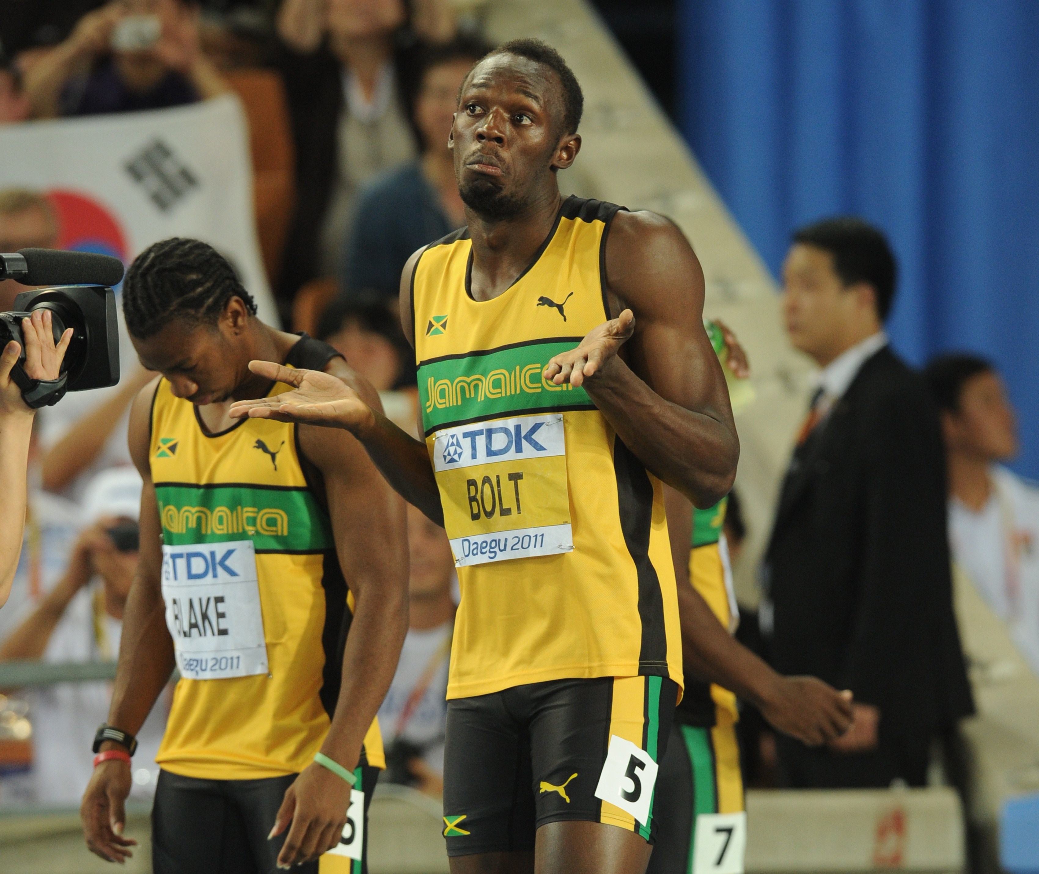 Usain Bolt hizo una salida en falso en 2011