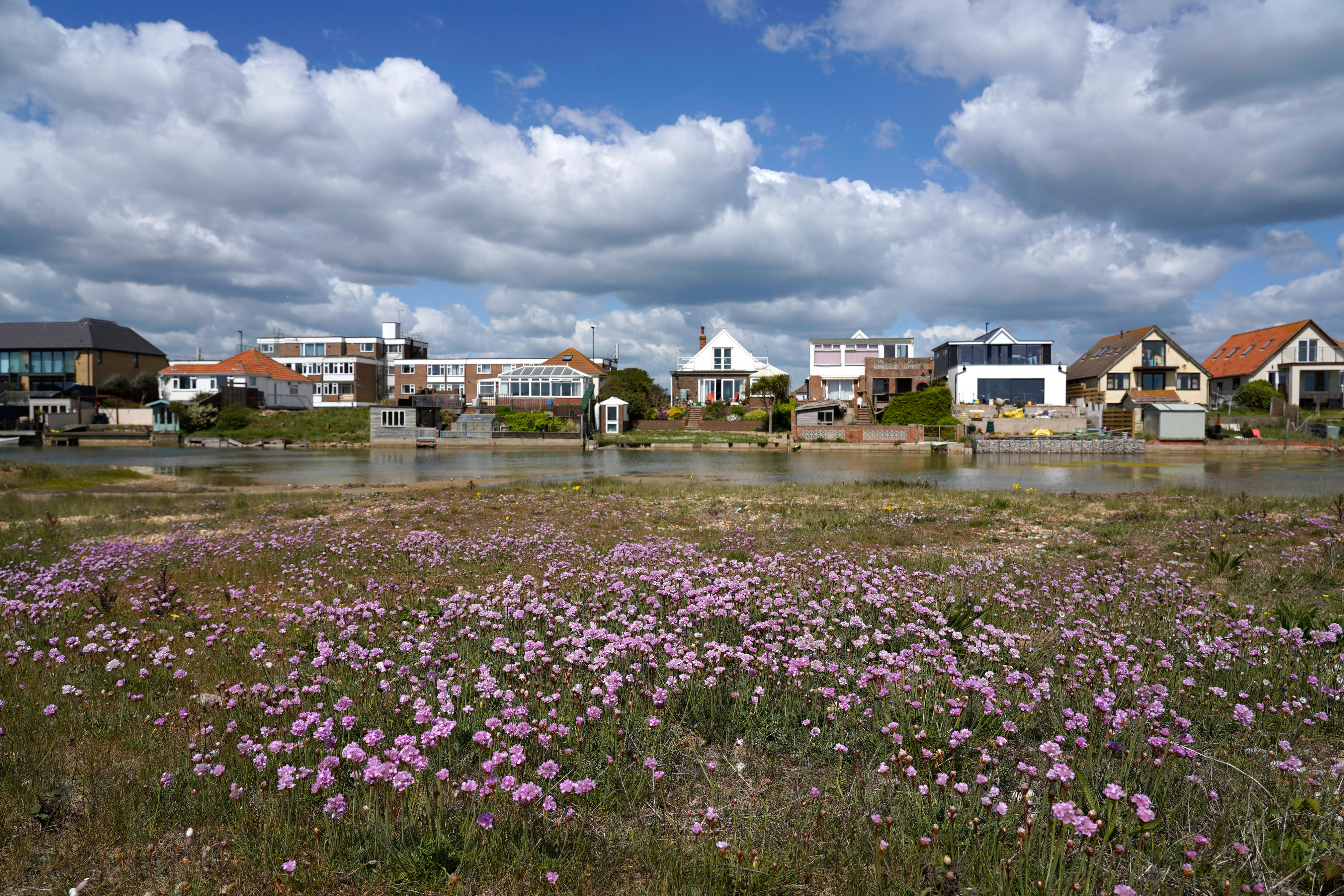 La laguna del pueblo es popular entre los amantes de la vida silvestre.