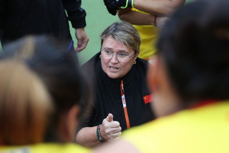 Alyson Annan es actualmente la entrenadora nacional de los jugadores de hockey chinos (foto: ANP 2024/Zhao Dingzhe).