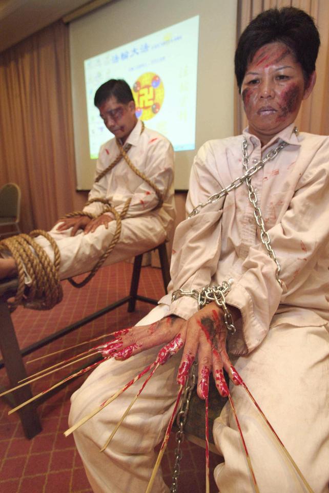 Los activistas han intentado anteriormente mostrar cómo son tratados los miembros de Falun Gong.