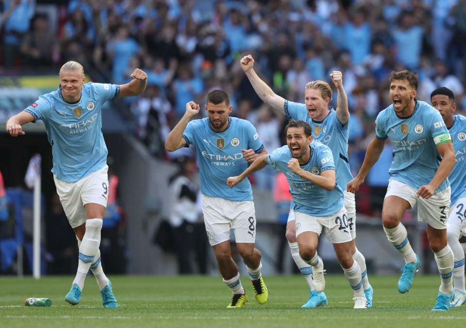 El City celebró su victoria en la tanda de penaltis