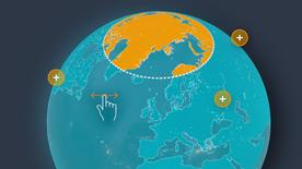 Globo terráqueo como imagen previa de la historia en 3D. "Cómo el cambio climático está cambiando la Tierra"