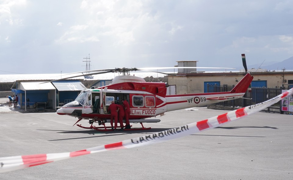 Un helicóptero se prepara para continuar la búsqueda hoy