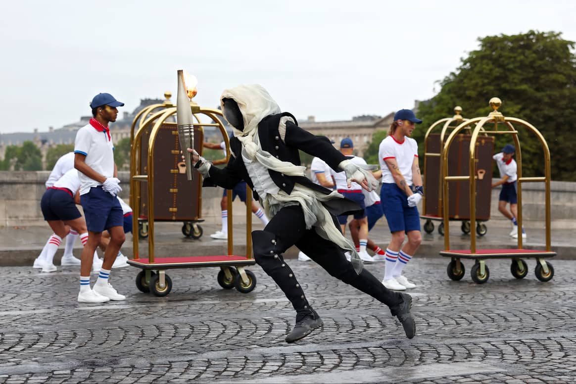 Imagen de la apertura de la ceremonia de los Juegos Olímpicos de París.