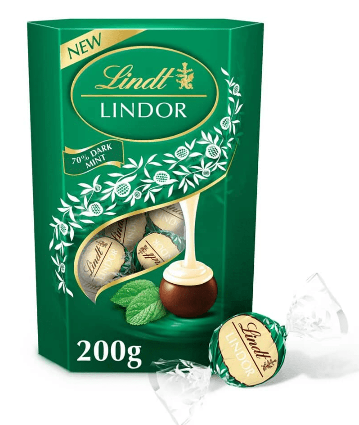 La trufa con sabor a chocolate y menta oscura de Lindor se vio en línea en Tesco