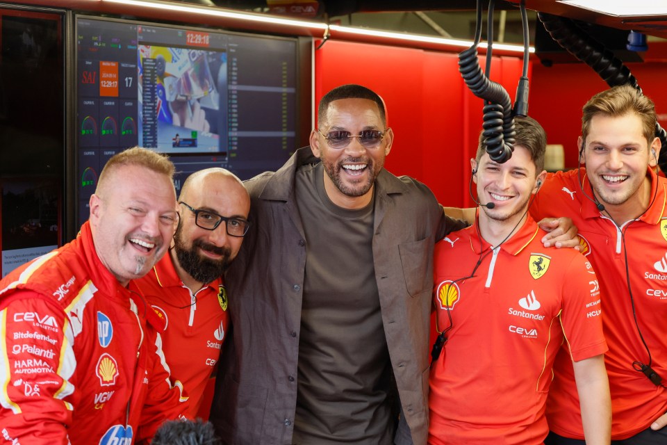 Will Smith pasó a ver al equipo Ferrari