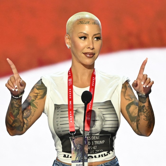 La modelo y rapera estadounidense Amber Rose en la Convención Nacional Republicana