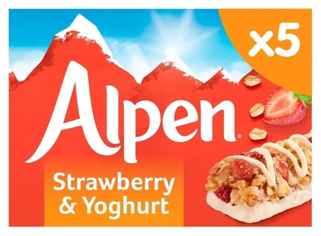 Las barritas de cereales de yogur y fresa Alpen cuestan actualmente 1,25 £ en Morrisons