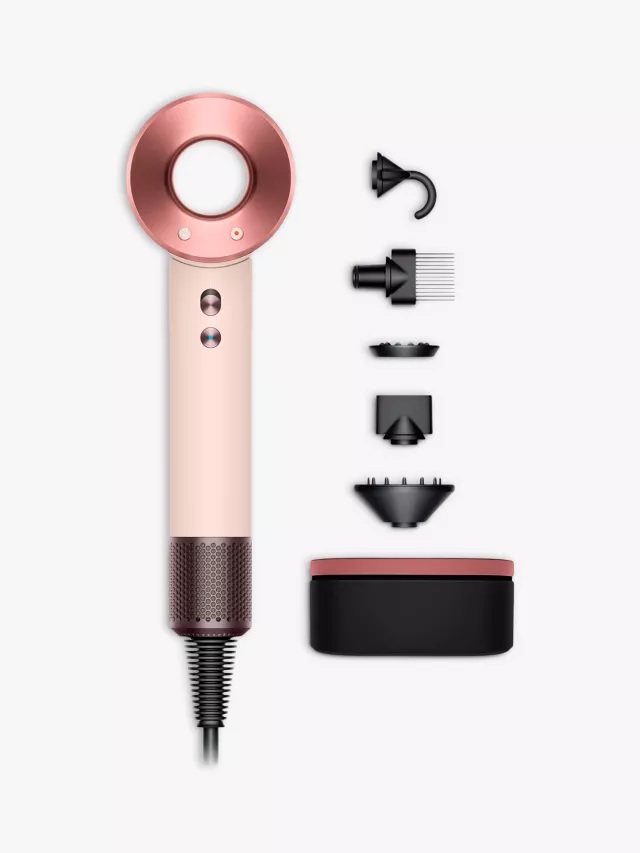 El secador de pelo supersónico rosa de edición limitada de Dyson cuesta £ 329,99